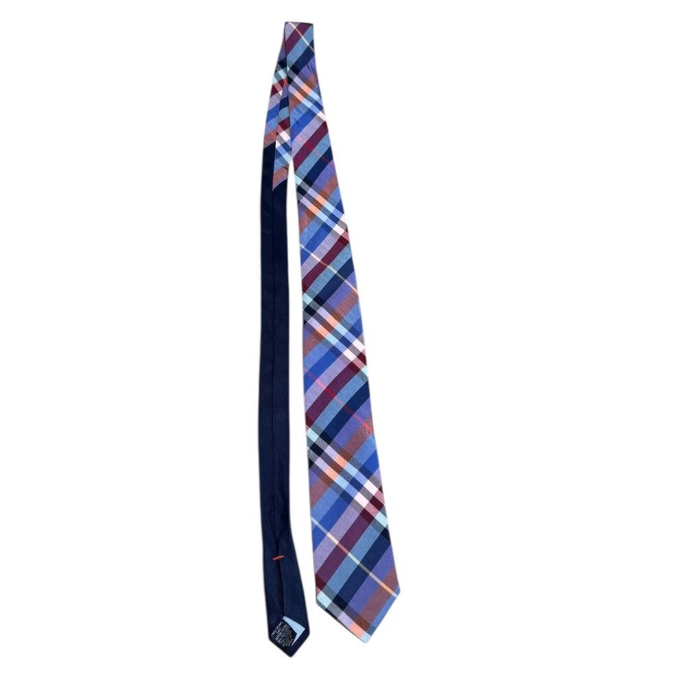 Tommy Hilfiger Slim Tie Cotton Silk Blend Striped Mens 2.75" Necktie